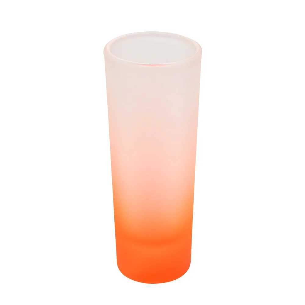 Mugs Sublimation Mug 3oz 90ml Colored Glass Mugs Frosted Shot Glass With Gradient Colorful Bottom Tumblers Cup Wholesale 240410