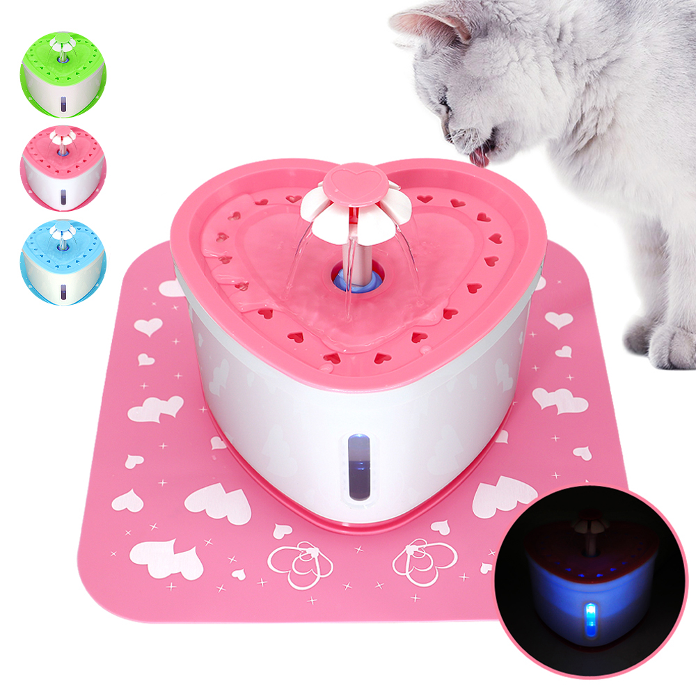 2L Автоматический кошачий фонтан светодиодный электрический домашний животный кошка питатель питатель Mute Dog Dog Cat Water Dispenser Pets Feeder Feeder