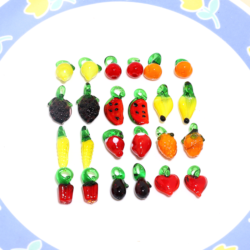 en verre Matériau Fruit et Vegetable Perles en verre diy ACCESSOIRES DE BIJOURS MADI