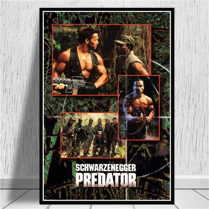 Affiche et imprimés Arnold Schwarzenegger The Predator Monster Horror Movie Art Canvas Wall Pictures For Living Room Home Decor