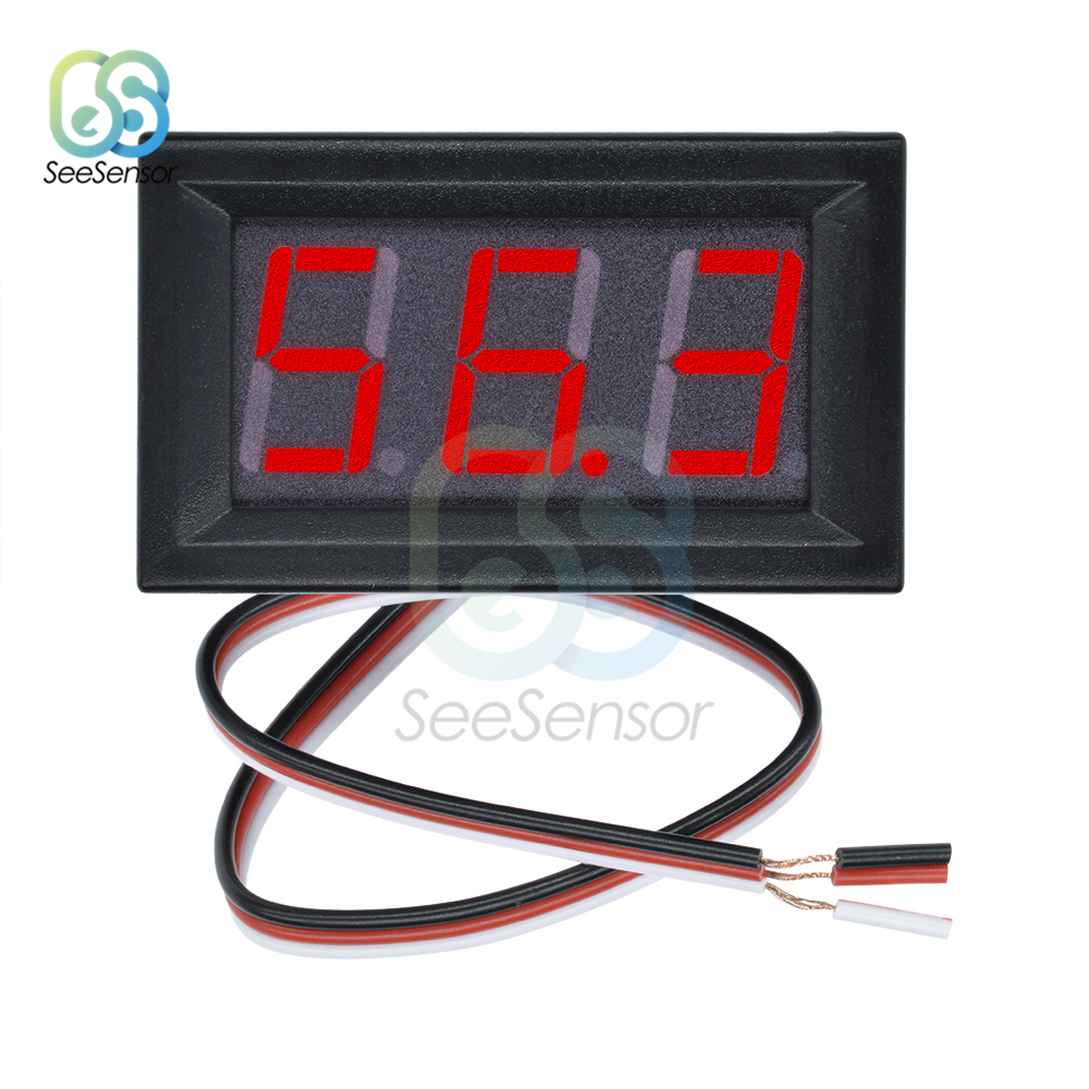 DC 0V إلى 99.9V Mini Digital Voltmeter LED Meter Display Red Green Blue Low Power Meter