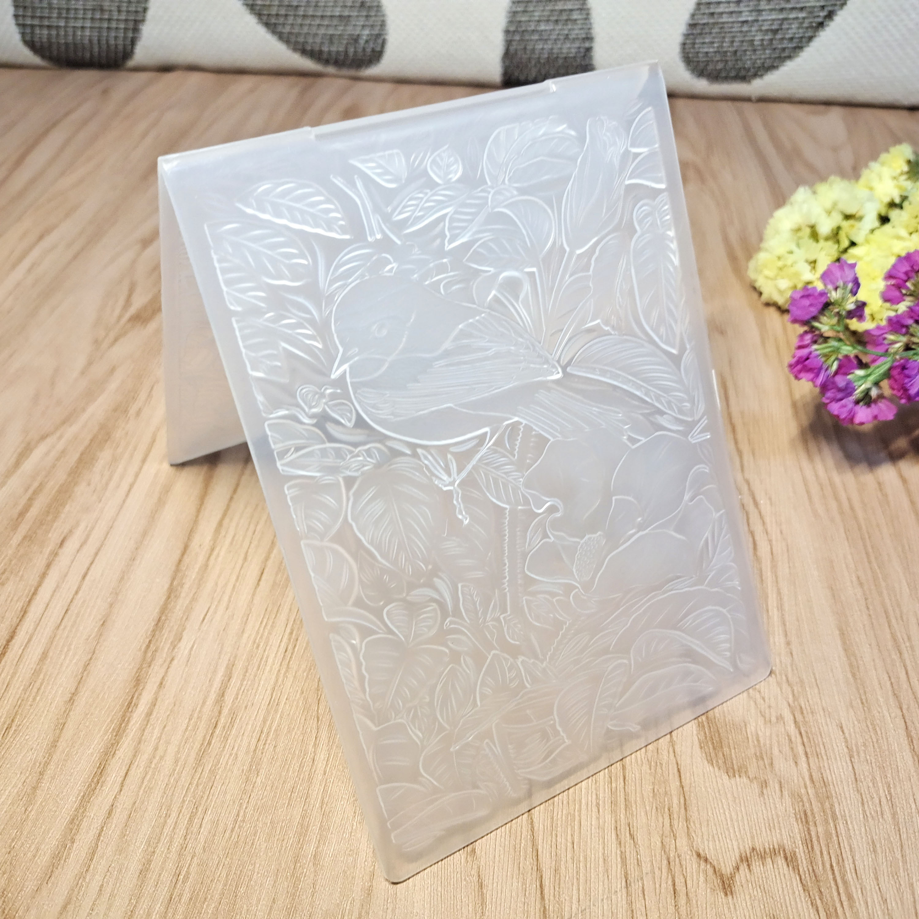 3D Birds / Flowers / Love / Greetings / Bunting Design Folder en plastique en plastique pour le scrapbooking DIY Photo d'album Carte de fabrication d'artisanat