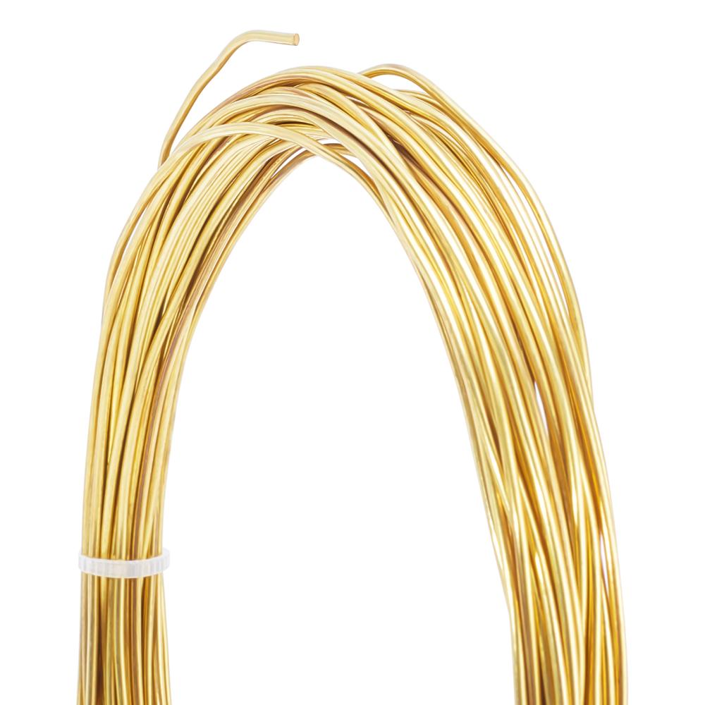 1.3/1.6/1/2mm Brass Craft Wire 10m/5m Round Golden Colorfast Beading Wire for Bracelet Necklace DIY Jewelry Craft Making