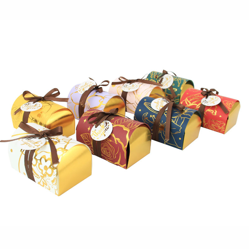 Bronzing Modèle Papier Candy Box Coeur Bijoux Favoris Cadeaux Boîte de cadeaux MERCI PACKAGE SAGS ANNIVERSAIRE DÉCORATION DE PARTÉ DE MEUX