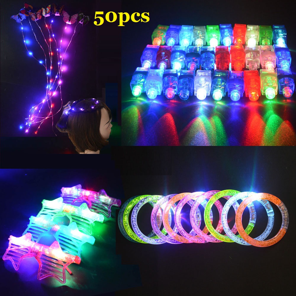 LED LED LIGHT UP TOYS Girls Hair Styling Tools Braider Finger Lunes Bracelet Party Glow in Dark Prizes Decoration