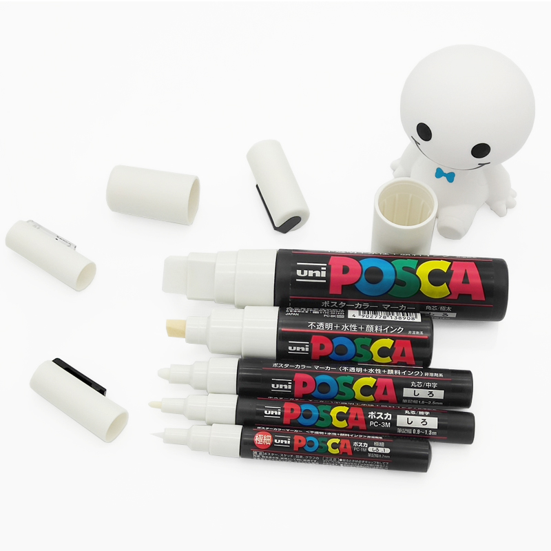 Uni Posca akrylfärgmarkörpennor Set Plumones Marcadores PC-1M 3M 5M/8K/17K för färgkonstartiklar Stationer.