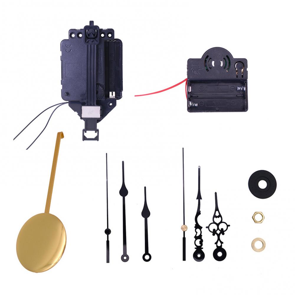 DIY KIT Väggklocka Timtid Swing Movement Quartz Pendulum Trigger Clock Chime Music Box med 2 par händer och pendel