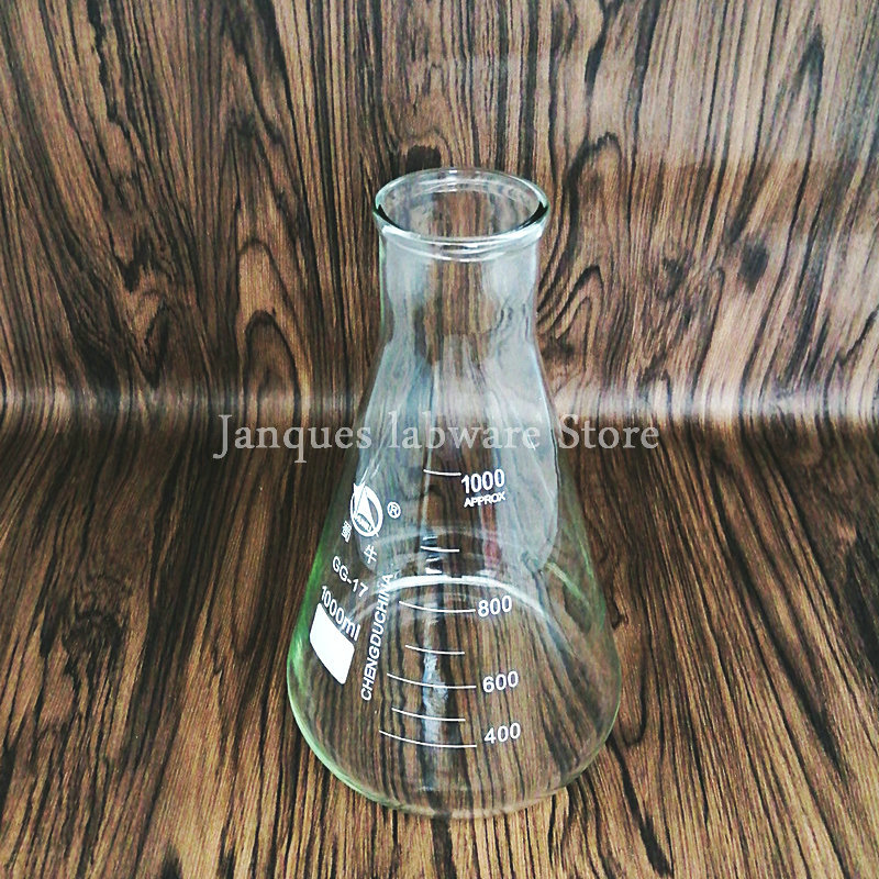 50 ml tot 1000 ml Erlenmeyer borosilicaat glas kolf brede nek kolf conische driehoekige flesfles laboratorium chemische apparatuur,