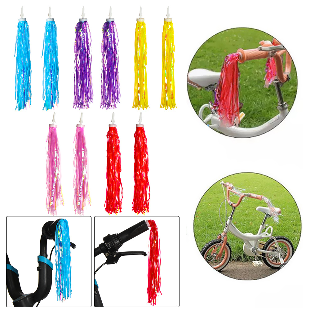 14/30 cm neue farbenfrohe Fahrradfahrradfahrradfahrrad -Dreirad -Lenker Tassels Kinder Jungen Jungen Lenkerlöster Quasten Accessoires