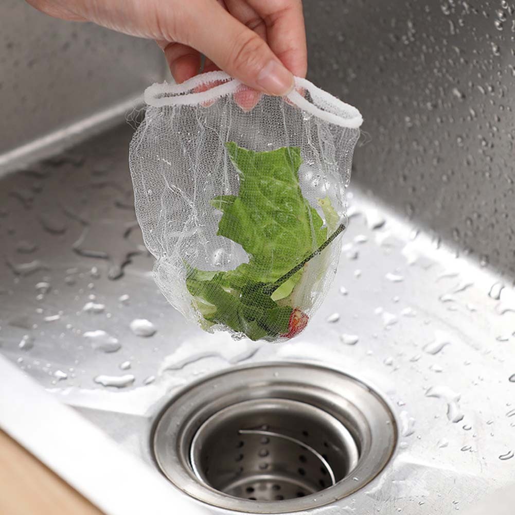 Disposable Sink Filter Mesh Bag Strainer Waste Filter Drainage Hole Garbage Net Bag For Kitchen Bathroom Clean Supplies