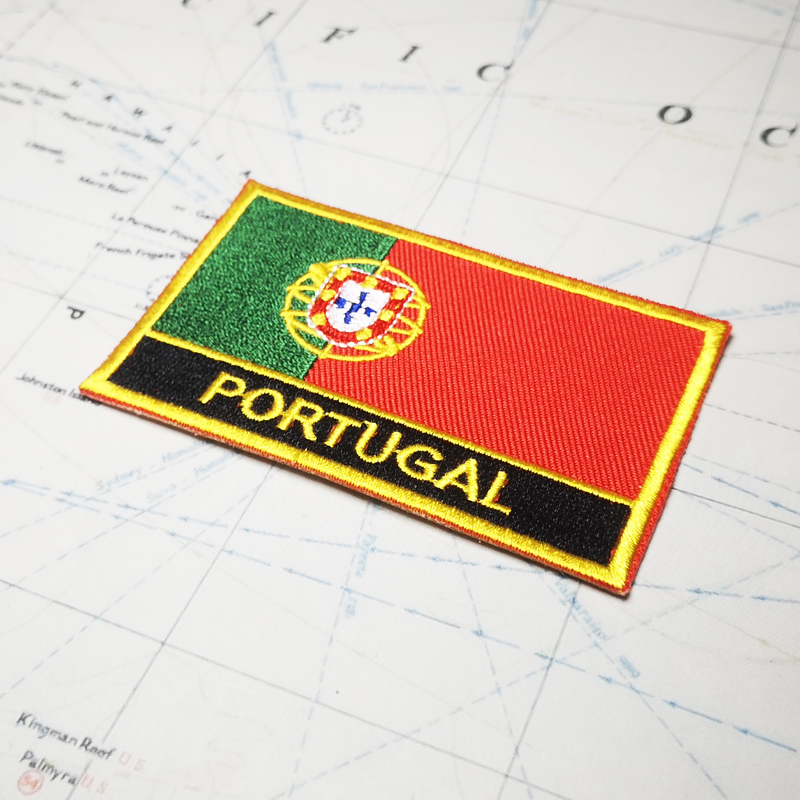 Португалия Portuguesa National Flag Pacles Patches Shield и квадратный штифт форма один на рюкзак с привязкой к ткани