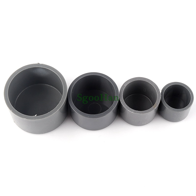 2~Inner Diameter 20~50mm PVC Pipe End Cap Connector Aquarium Fish Tank Hydroponic Planting Frame End Plug Joint Fittings