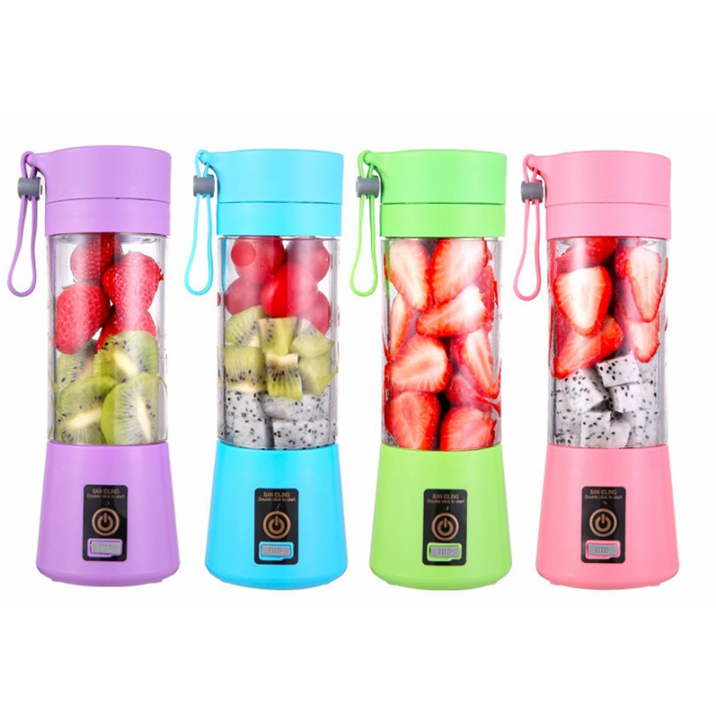 Draagbare mixer multifunctionele USB elektrische blender voedsel smoothie maker blender roeren oplaadbare 6-blad fruit juicer cup