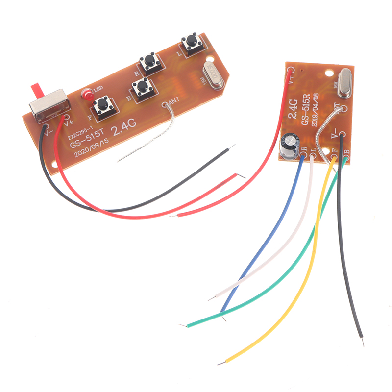 2.4G 4CH RC Uzaktan Kumanda 27MHz Devre PCB Verici ve Alıcı Kartı Anten Radyo Sistemi Araba Kamyonu Oyuncak Oyuncak