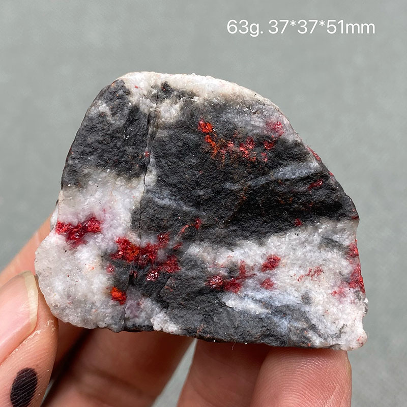 Cinnabar Stone Cinnabar Original Red Stone Heiki Crystal
