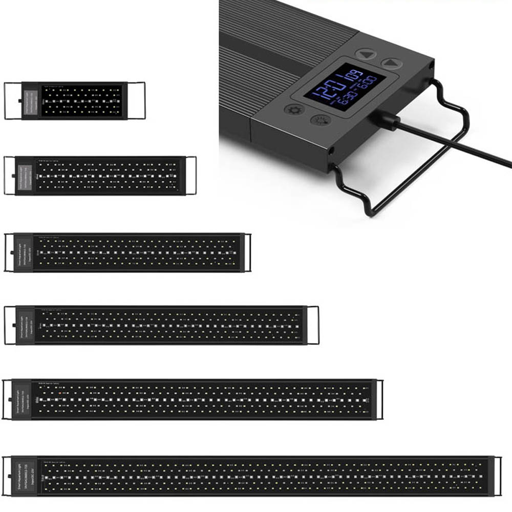 工場大規模なスマートスマート植え付けられた水族館ライトオートオフタッチ調光物質タイマーサンライズサンセット防水LEDランプ12-18インチ
