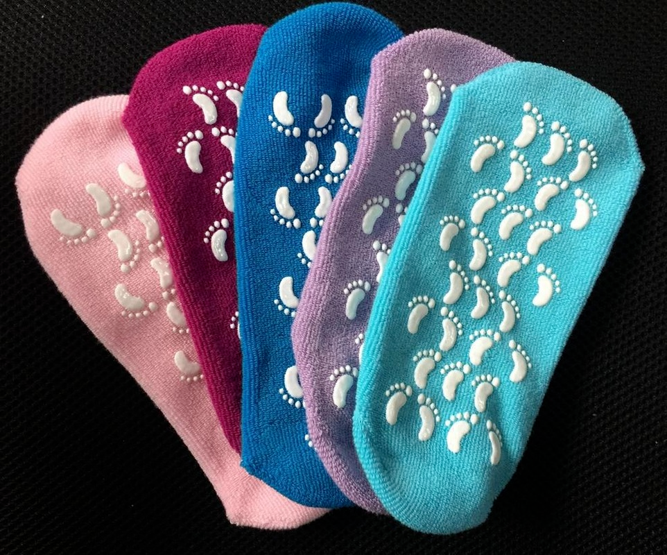 SDOTTER Gants de chaussettes en silicone en gel Spa réutilisable