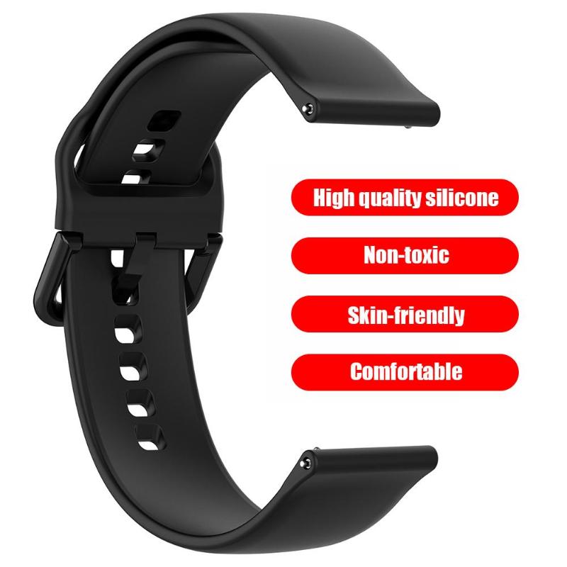 20mm Watch Band för Galaxy Watch Active SM-R500 Women Silicone Wristband för Galaxy Watch 42mm/Galaxy Active 40mm Smartwatch