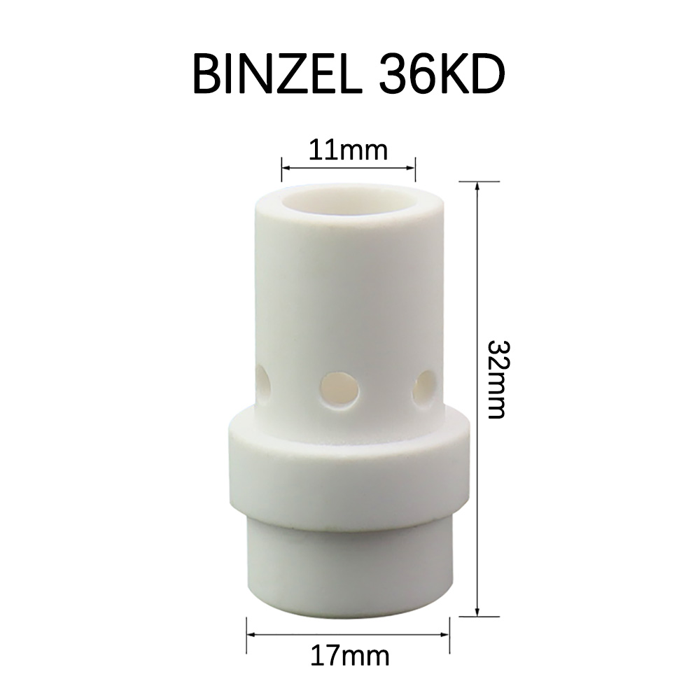 24kd 36kd Corrente cerâmica Divulga de soldagem de soldagem Anel de cerâmica Cerâmica bico de cerâmica 350a 500a CO2 Consumíveis de soldagem