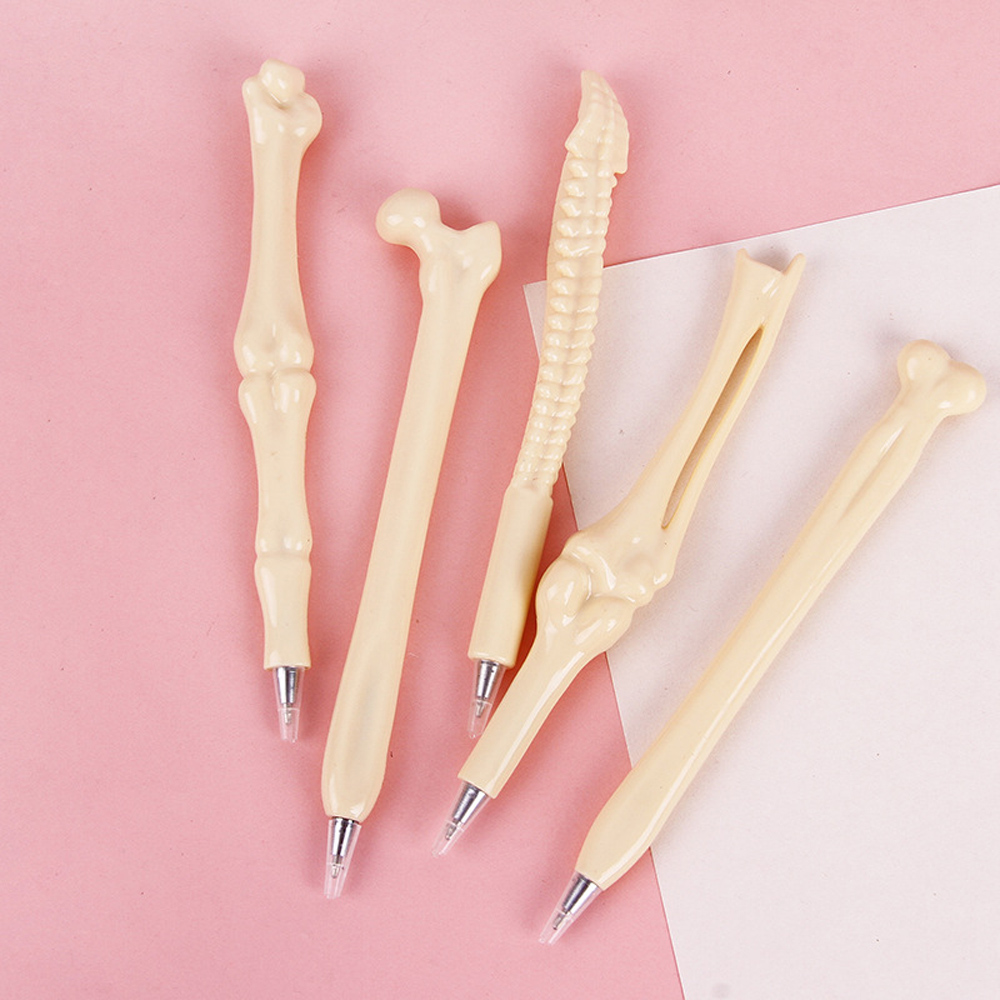 Wholesale Bone Shape Ballpoint Pen Novelty Pen Writing Supplies Gifts School Office Stationery Blue Refill Gift Pens