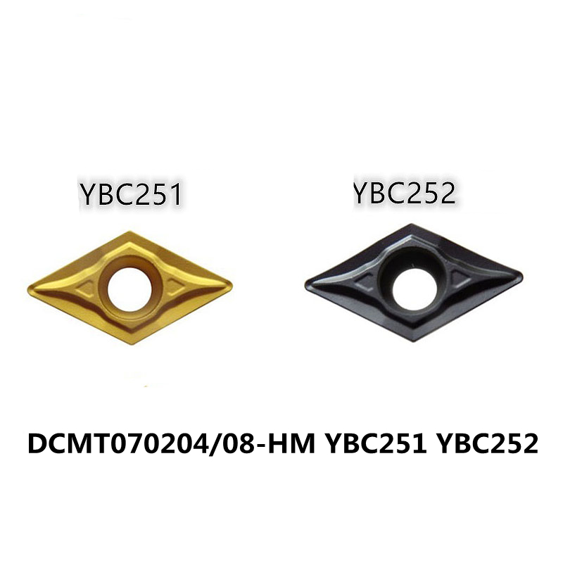 Insert Carbide Insert DCMT070204 DCMT070208 DCMT11T304 DCMT11T308 HM YBC251 YBC252 CUTTER STRUMATO DI TAPOLA CNC acciaio acciaio