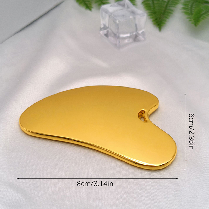 Gua Sha Facial Tool Zink Alloy Guasha Massage Tool Natural Universal Facial Silver Metal Gua Sha Board voor Spa Acupunctuur