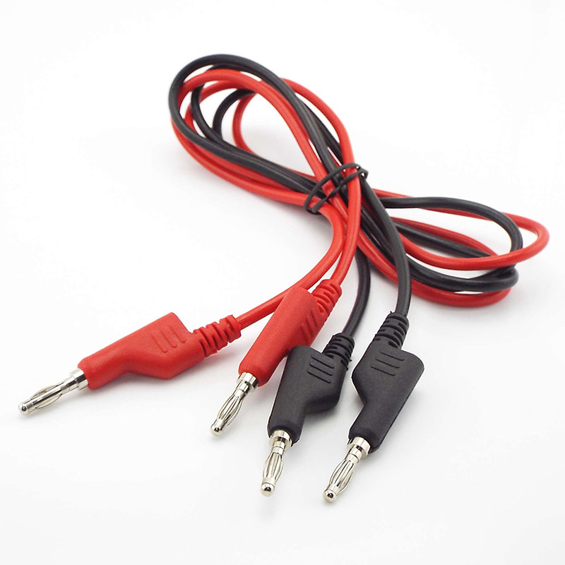 Câble de test 1m Lead Double End Banana To Banana Plug Test Leads Cable 4mm 10A pour la mesure multimètre