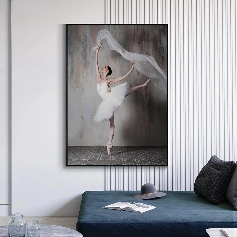 Vintage Retro Ballet Elegant Dancer Poster Canvas Painting Wall Art Print Picture for Living Room Modern Home Decor Cuadros Gift