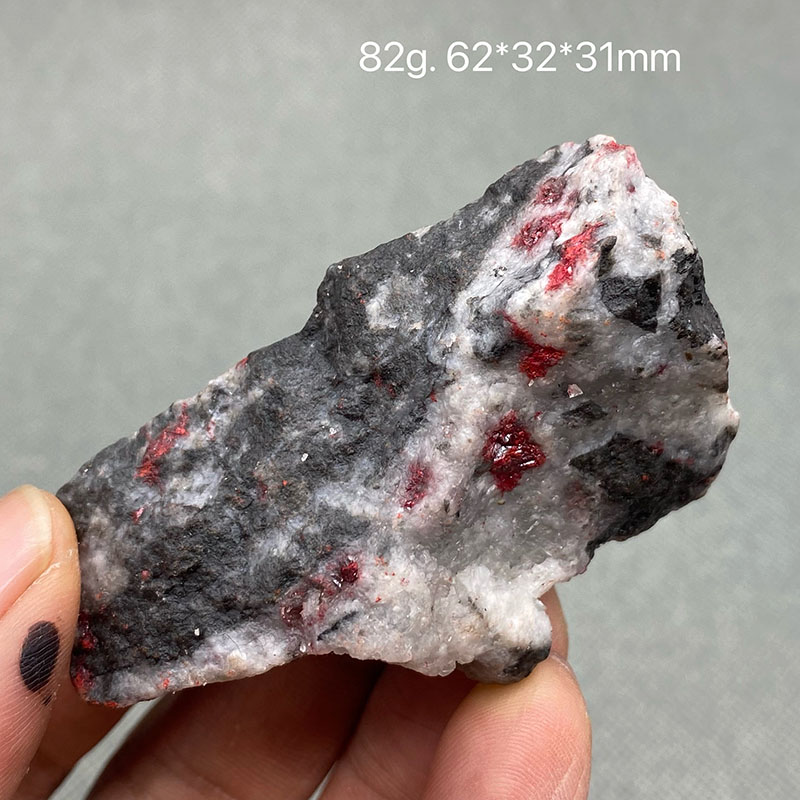 Cinnabar Stone Cinnabar Original Red Stone Heiki Crystal