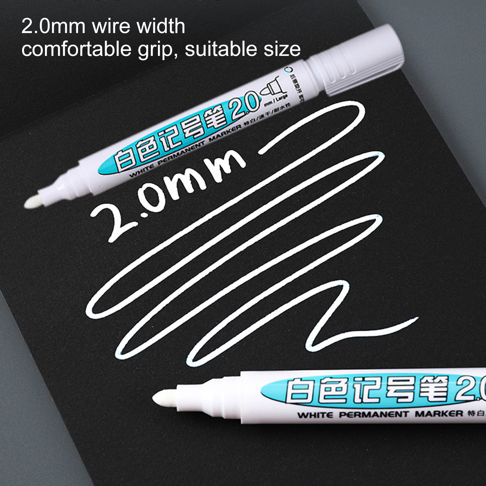 4 stks 1/2 mm witte verf pennen tip marker voor houten rots plastic lederen glas stenen metaal canvas keramische kunstbenodigdheden