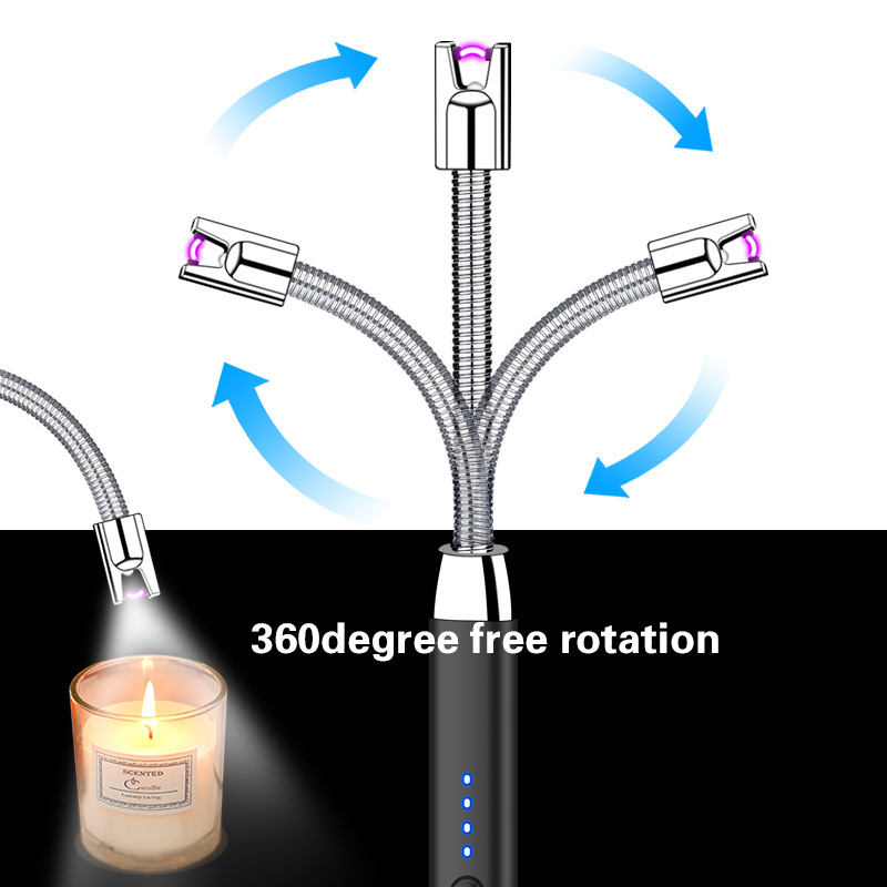 Metalowy wiatroodporny oświetlenie LED Arc Pistolet Pistolet Candle Kuchnia