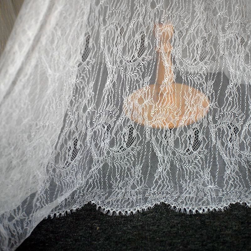 3 -метровая перспектива тонкая кружевная ткань белая ресна ткань DIY одежда для рубашки