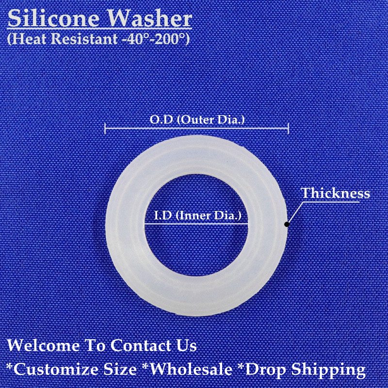 5~1/4"-2" Food Grade Silicone Sealing Gasket Ring Aquarium Water Leak proof Shim Water Pump Connector Seal Washer