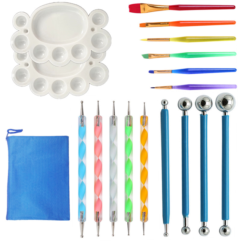 Mandala Dotting Tools Rock Painting Kits Dot Art Pen Paint Stencil DIY Stone Embossing Starter Drawing Stylus Pens Art