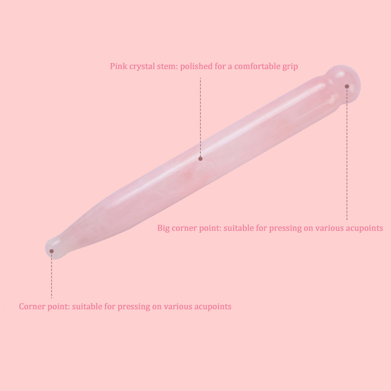 Jade Manual Acupressure Pen Gua Sha Massage Acupuncture Pen Jade Natural Facial Massage Beauty Bar Trigger Point Massage Tool