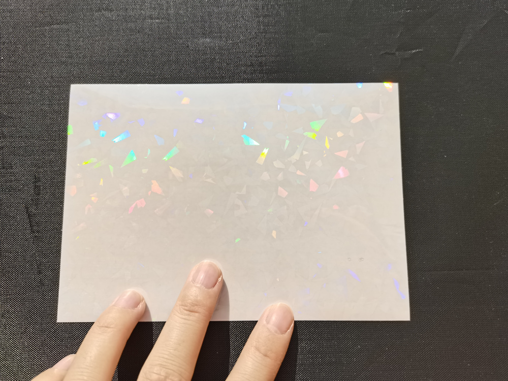 Gratis schip 10 vellen lijm tape terug holografische koude laminaten op papier plastic 210 x 297 mm diy pakket kleurkaart