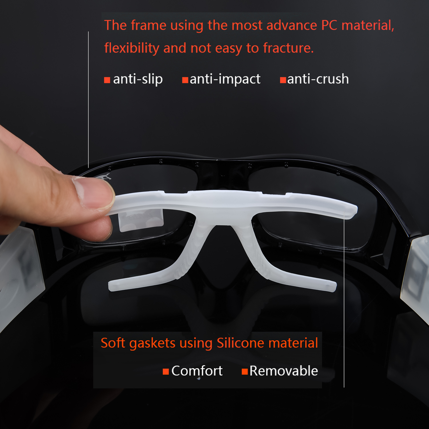 Sport Goggles for Football Cycling Sports Ski Safety Basketball Anti-fog Glasses Lens Adjustable Elastic Wrap Protective Eyewear