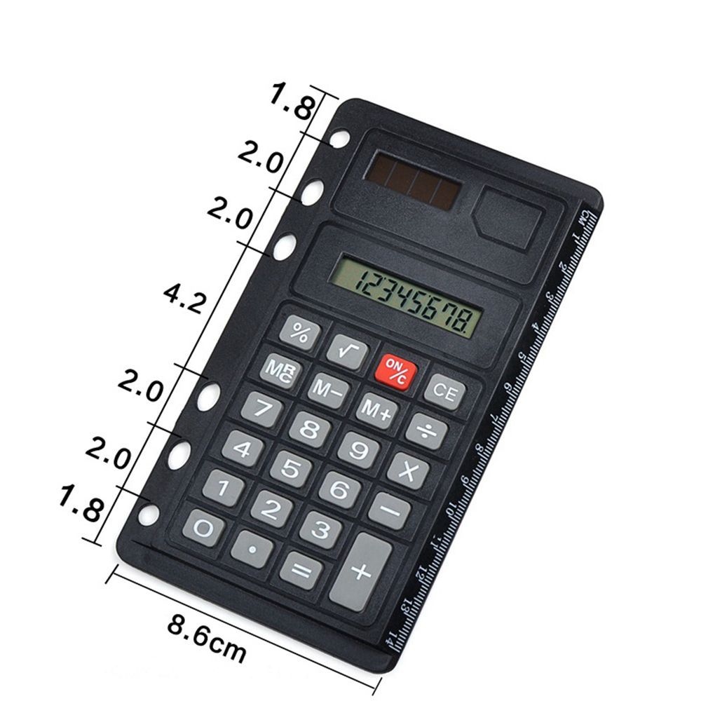 Créative 8 chiffres avec règle pour A5 A6 B5 Calculatrice en spirale Office Electronics Love Leaf Calculateurs