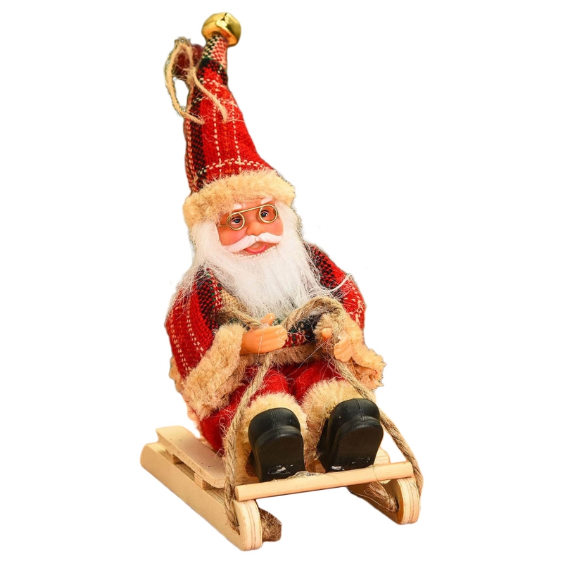 Boże Narodzenie na sankach Santa Claus lalki wiszące wisiorek Xmas Pluszowe ozdoby