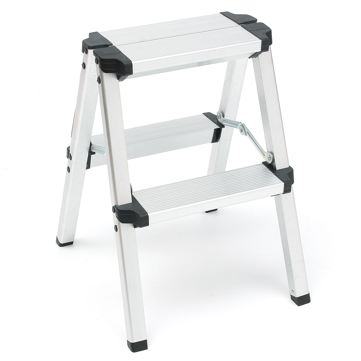 Kitchen Ladders Double Sided Ladder 150KG Maximum Load 2 Step Stool Folding Ladder Anti Slip