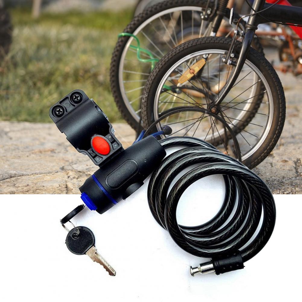 Flexible Bicycle Lock Wear-resistant Bike Lock Anti-theft Cable Lock Metal Sturdy Quick Unlock Security Lock Bike Cable Lock