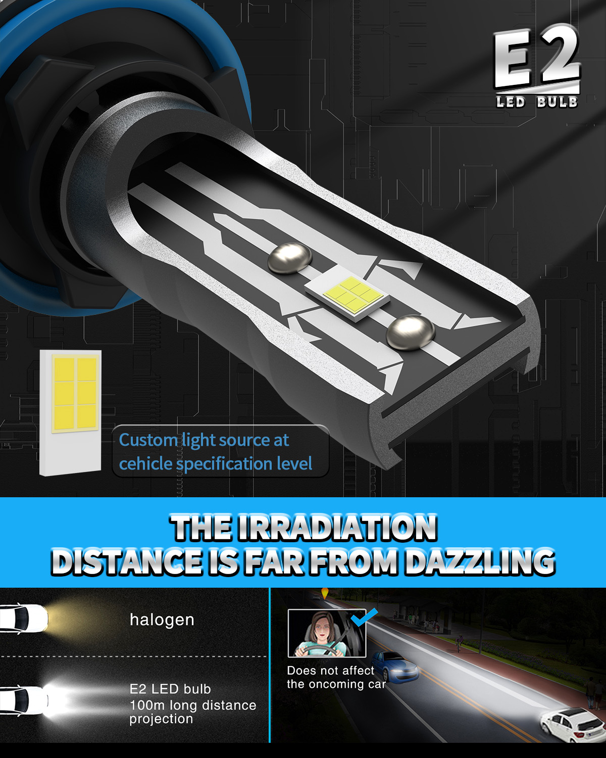 Aenvtol H11 H10 H10 LED Giallo 3000K bianco 6500k Luci di nebbia CanBus LED CSP LED H8 H16JP LAMPARA DRL AUTO DRL VW Passat B5 B6 B7 Golf 4 5 6 7