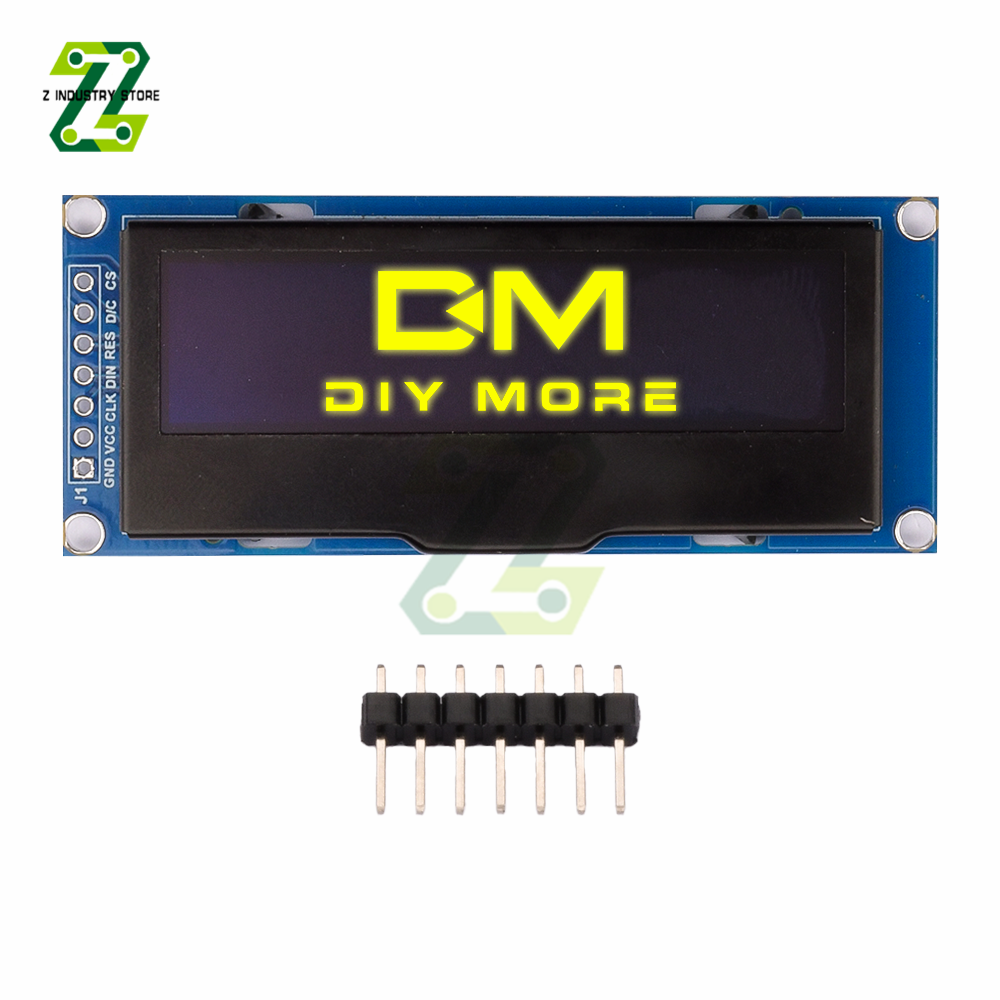 Affichage IPS Affichage de 2,23 pouces Écran d'affichage LCD 128 * 32 SSD1305 Drive IC 3.3V 7pin SPI / IIC pour le module LCD 128x32