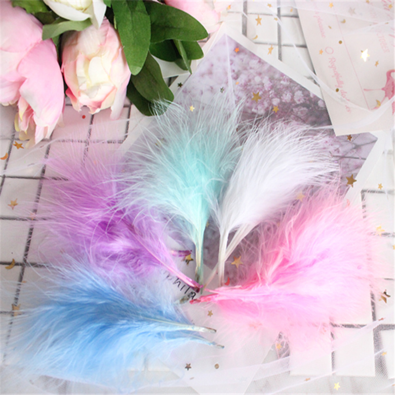 Kalkoenveren 50 stks 2-4 inch 7-10 cm kippluimen kalkoen marabou veren voor carnaval Halloween Christmas Diy Craft Decor