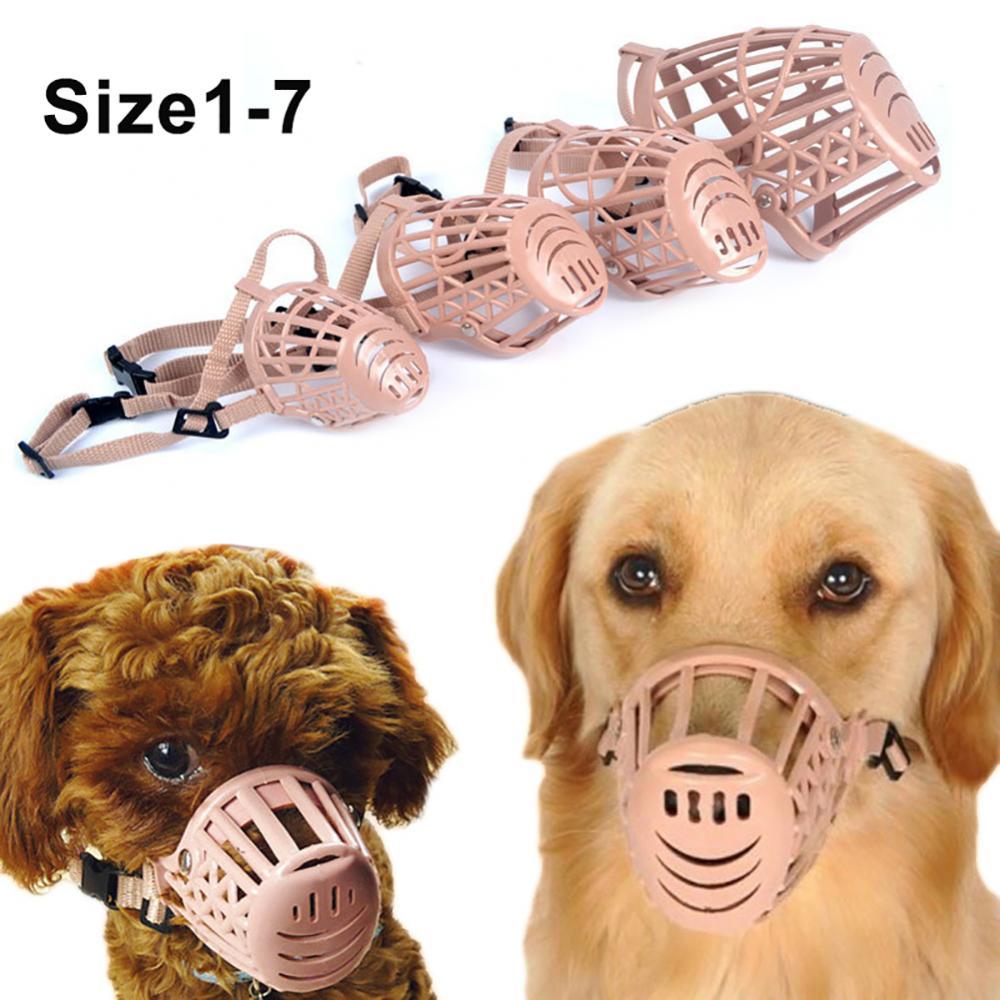 50%HOTPlastic Adjustable Pet Dog Cat Mouth Basket Design Anti-Bite Mask Pet Dog Mouth Cover for Puppy and Medium Dog Accessories