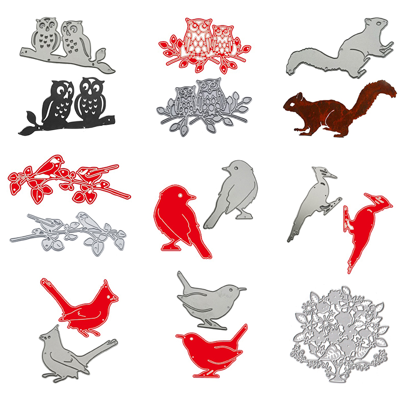 Owl Birds Metal Cut Dies for Scrapbooking DIY Album Stamp Carte papier Carte de papier enveloppe Craft NEW DIES POUR 2021