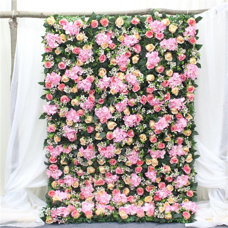 40*60 cm Artificial Peony Rose Färdig blommvägg Milan Turf Plants Wall Hotel Shop Party Backdrop Photo Wall Decoratio