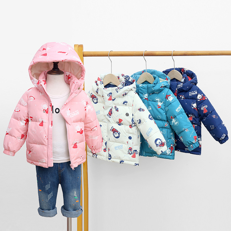 Baby Winter Kleidung Kinder Down Jacke Kleinkind Jungen Puffermantel Flora Kinder Kapuze -Jacke Mädchen warme Tops Olome Kids Outwear Outwear