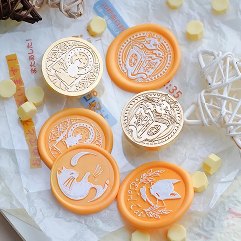 Cat design Cat Paw Wax Seal Stamp Retro Sealing Stamp Head For Scrapbooking Cards Envelopes Wedding Invitations Gift Packaging