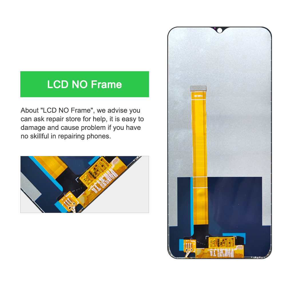 6.52" Original Replacement For Oppo A15 CPH2185 / A15S CPH2179 LCD Display Touch Screen Digitizer Assembly with Frame 100% Test